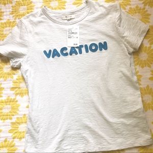NWT Madewell vacation tee embroidered